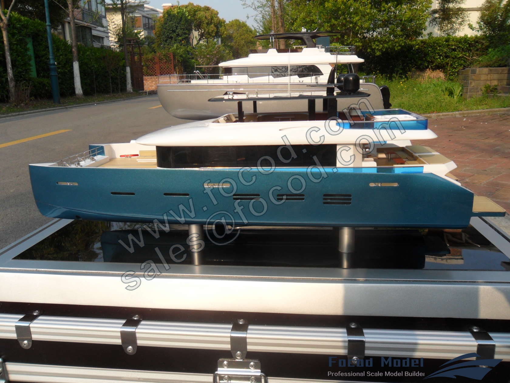 custom made model of 80ft catamaran yacht